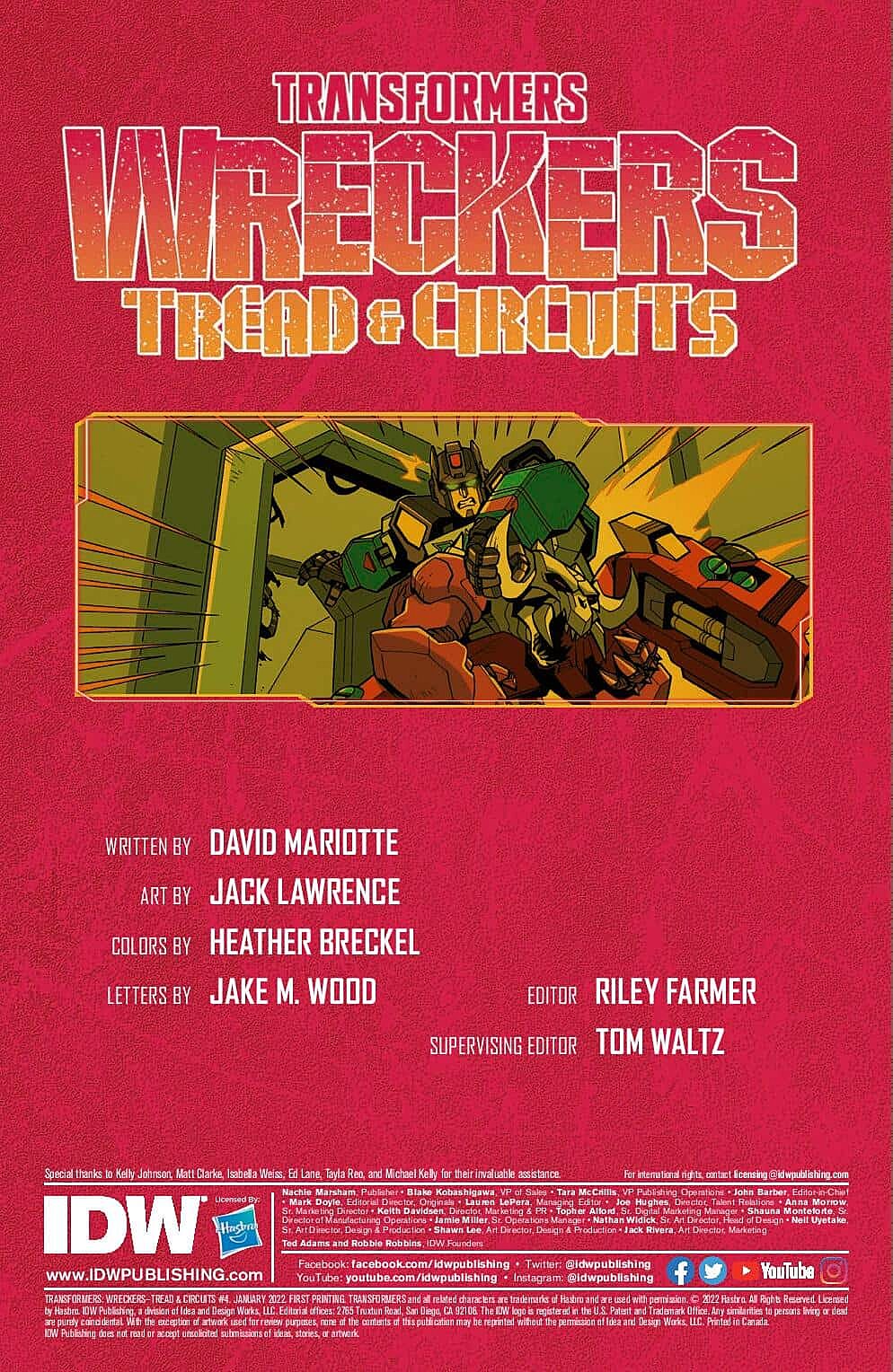 Transformers: Wreckers Tread & Circuits Issue No. #4 Comic Book